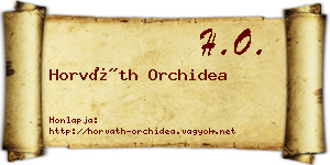 Horváth Orchidea névjegykártya